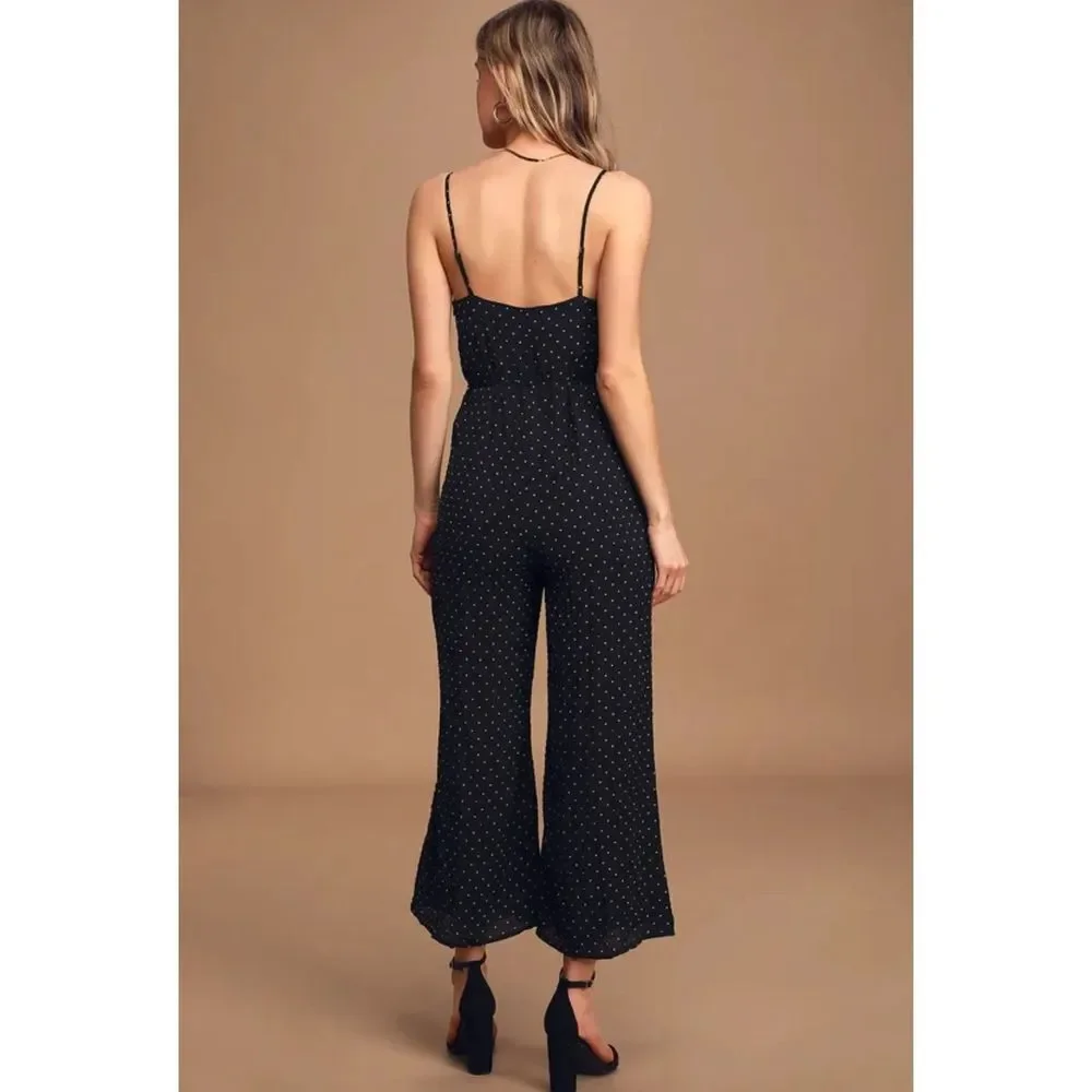 Lulus Charming Ways Black and White Polka Dot Culotte Jumpsuit - Picture 2 of 11